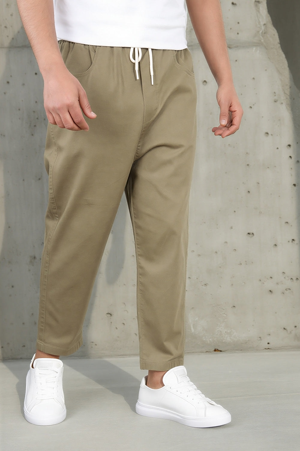 Jean sarouel stretch coupe droite QL kaki